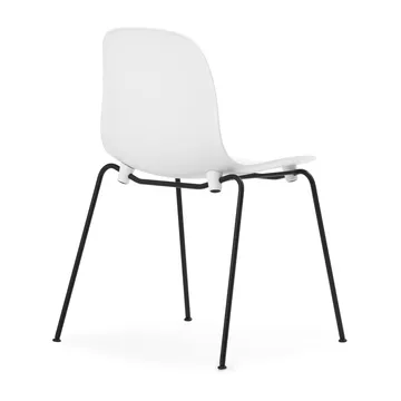 Form Chair stackable chair black legs 2-pack, White - Normann Copenhagen