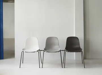Form Chair stackable chair black legs 2-pack, White - Normann Copenhagen