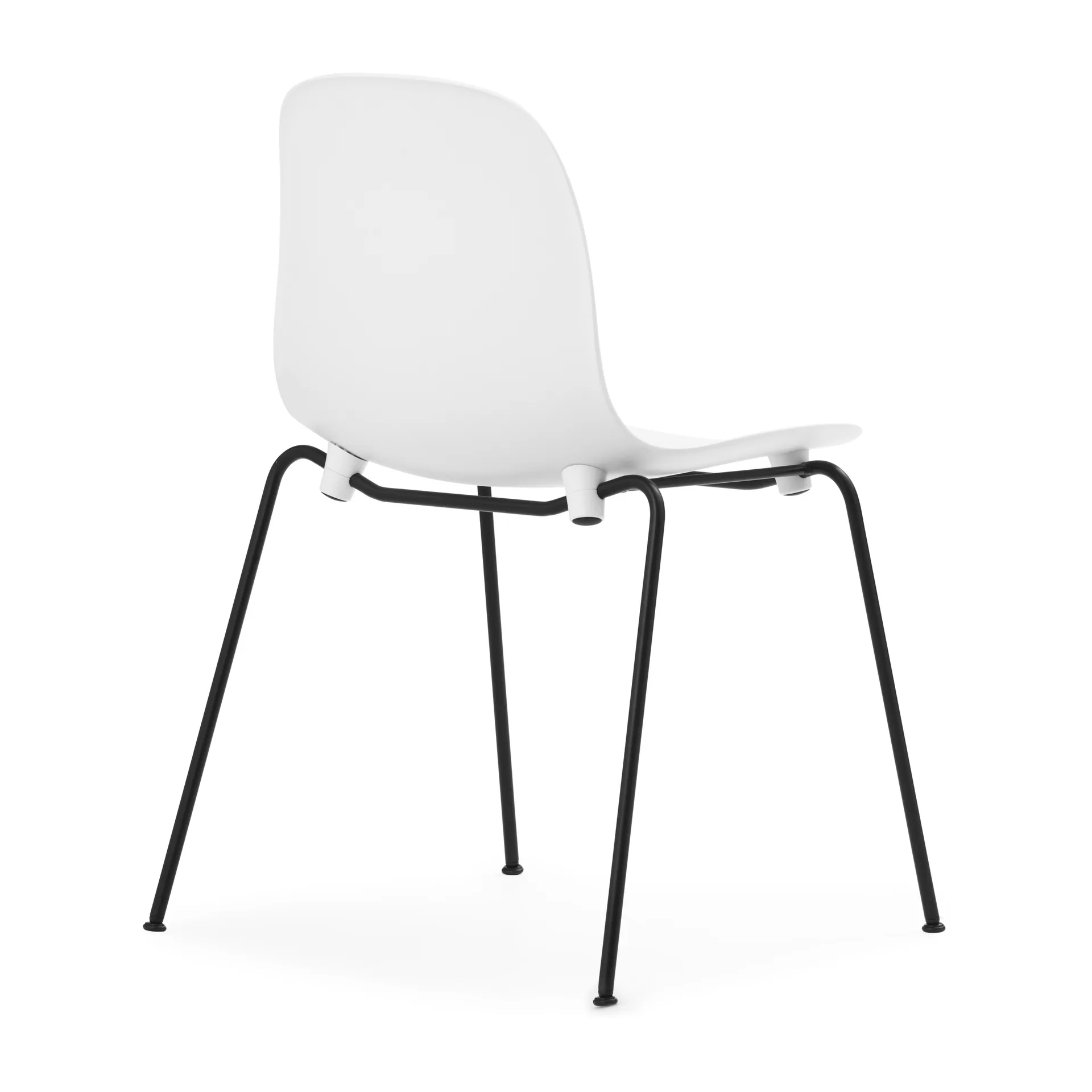 Form Chair stackable chair black legs 2-pack, White Normann Copenhagen