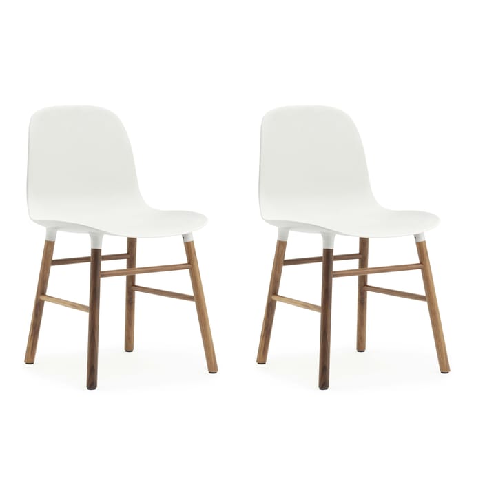 Form Chair walnut legs 2-pack - white-walnut - Normann Copenhagen