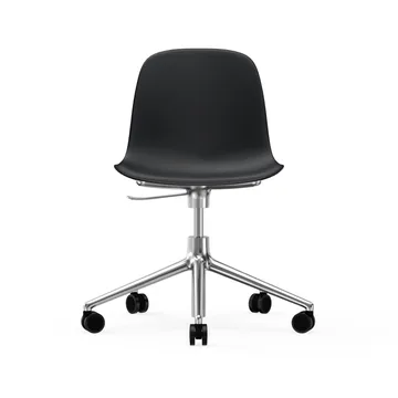 Form swivel chair, 5W office chair - Black, aluminium, wheels - Normann Copenhagen
