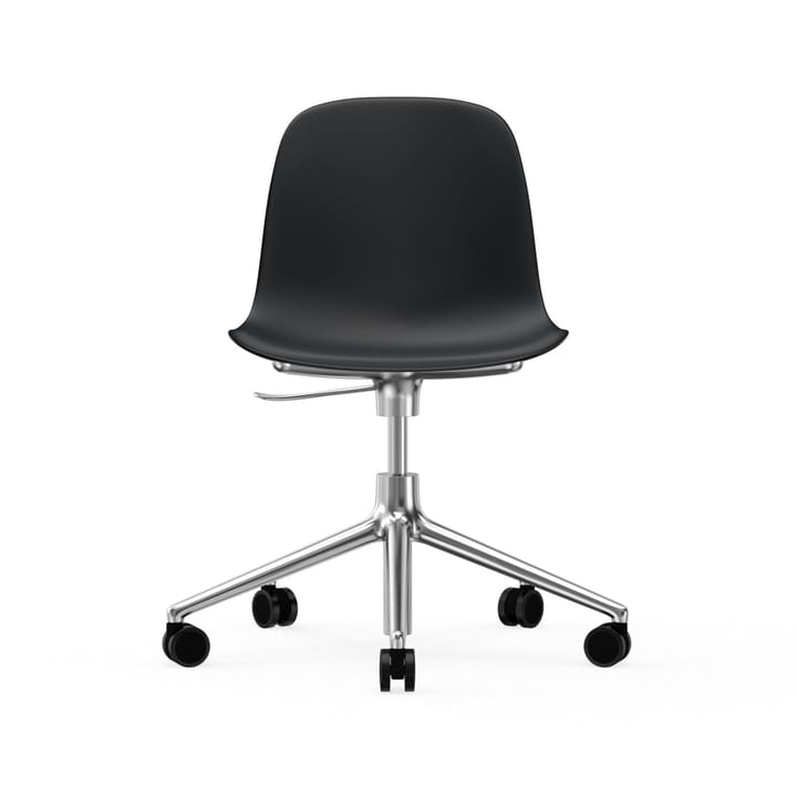 Form swivel chair, 5W office chair - Black, aluminium, wheels - Normann Copenhagen
