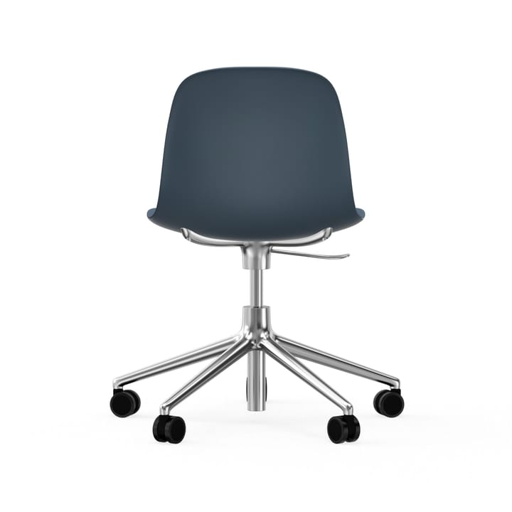 Form swivel chair, 5W office chair - Blue, aluminium wheels - Normann Copenhagen