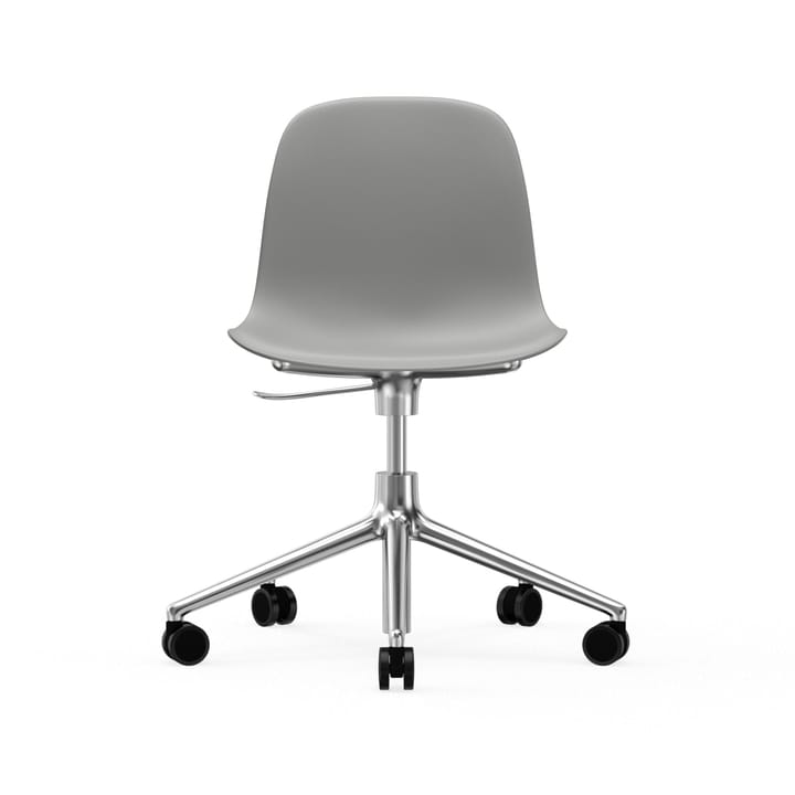 Form swivel chair, 5W office chair - Grey, aluminium, wheels - Normann Copenhagen