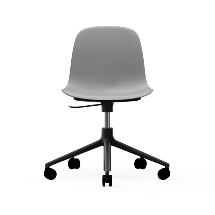 Form swivel chair, 5W office chair - Grey, black aluminium, wheels - Normann Copenhagen