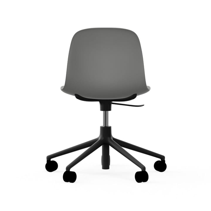 Form swivel chair, 5W office chair - Grey, black aluminium, wheels - Normann Copenhagen