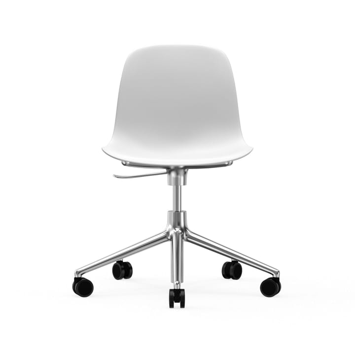 Form swivel chair, 5W office chair - White, aluminium, wheels - Normann Copenhagen