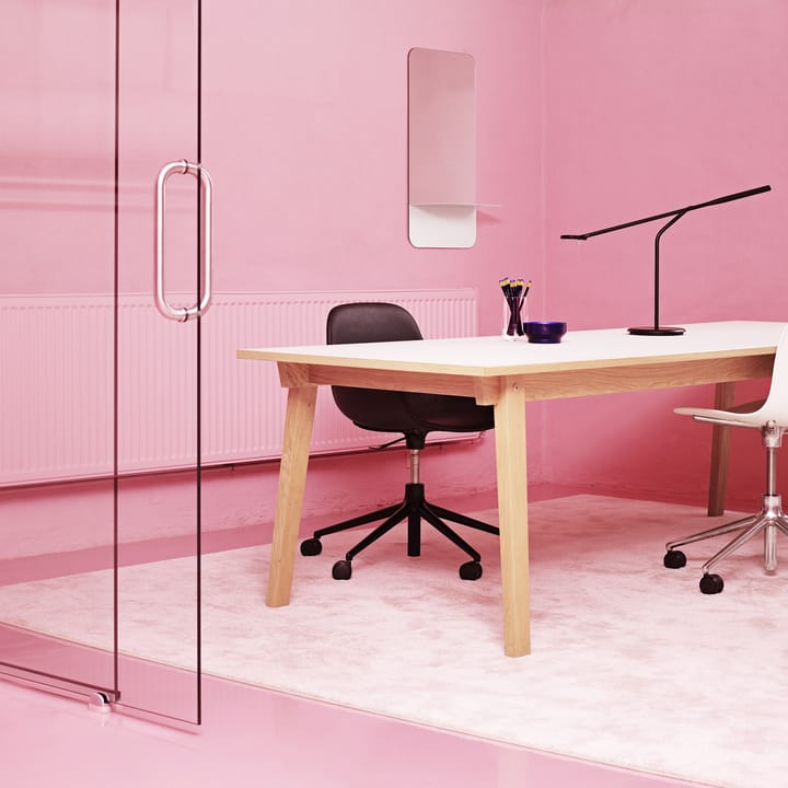 Form swivel chair, 5W office chair - White, black aluminium, wheels - Normann Copenhagen
