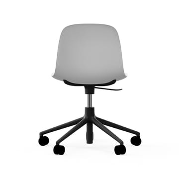 Form swivel chair, 5W office chair - White, black aluminium, wheels - Normann Copenhagen