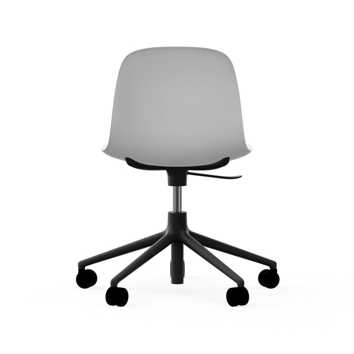 Form swivel chair, 5W office chair - White, black aluminium, wheels - Normann Copenhagen