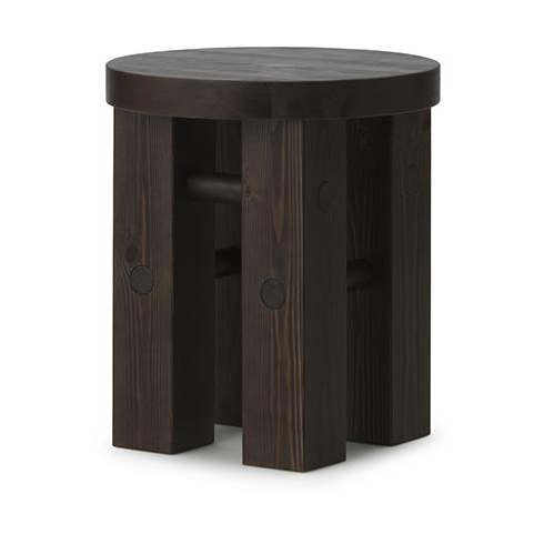 Normann Copenhagen Fyr stool 45 cm Dark brown | Scandinavian Design | Stools | Brown