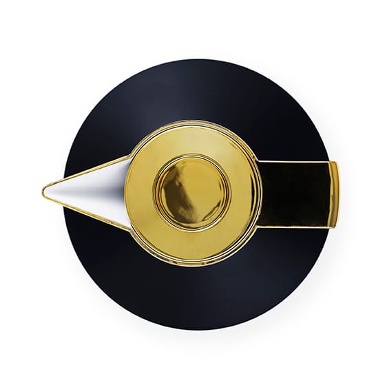 Geo vacuum jug, Black-gold Normann Copenhagen