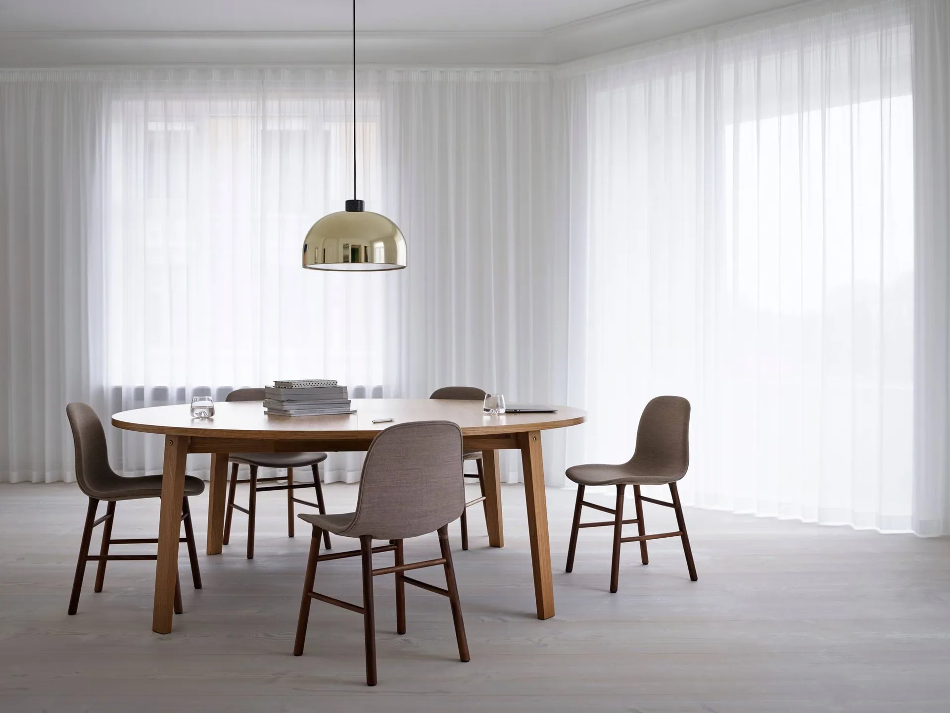 Grant pendant lamp, Brass, large- steel, granite Normann Copenhagen