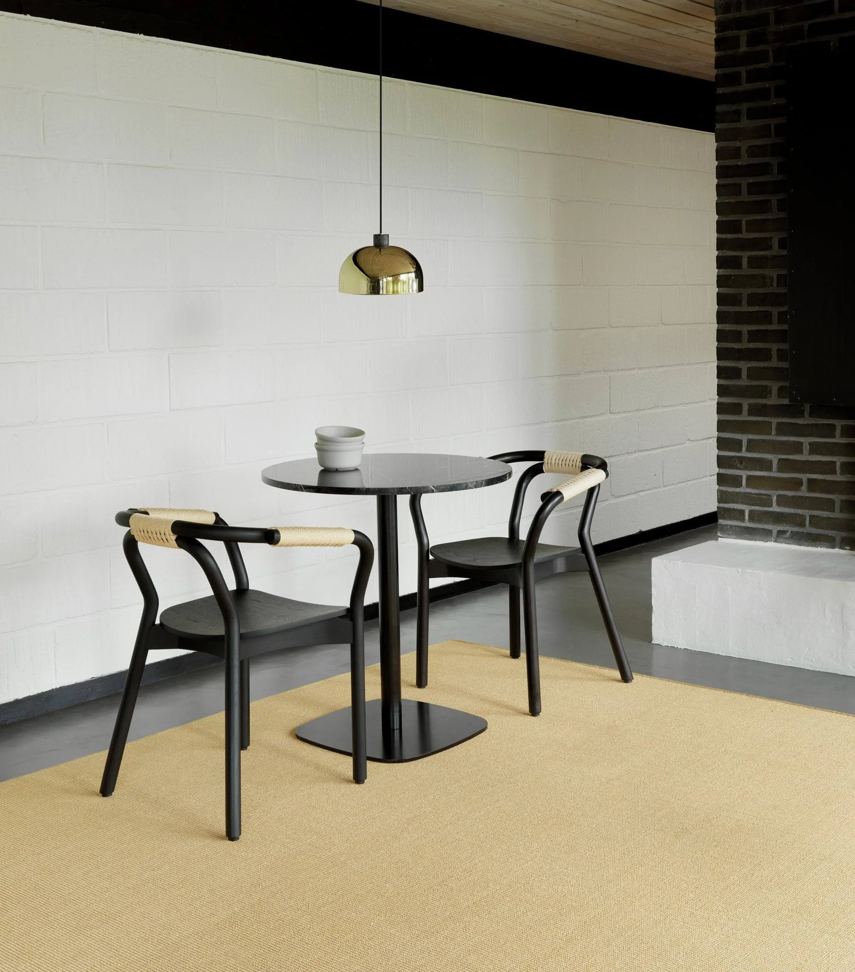 Grant pendant lamp, Brass, small- steel, granite Normann Copenhagen