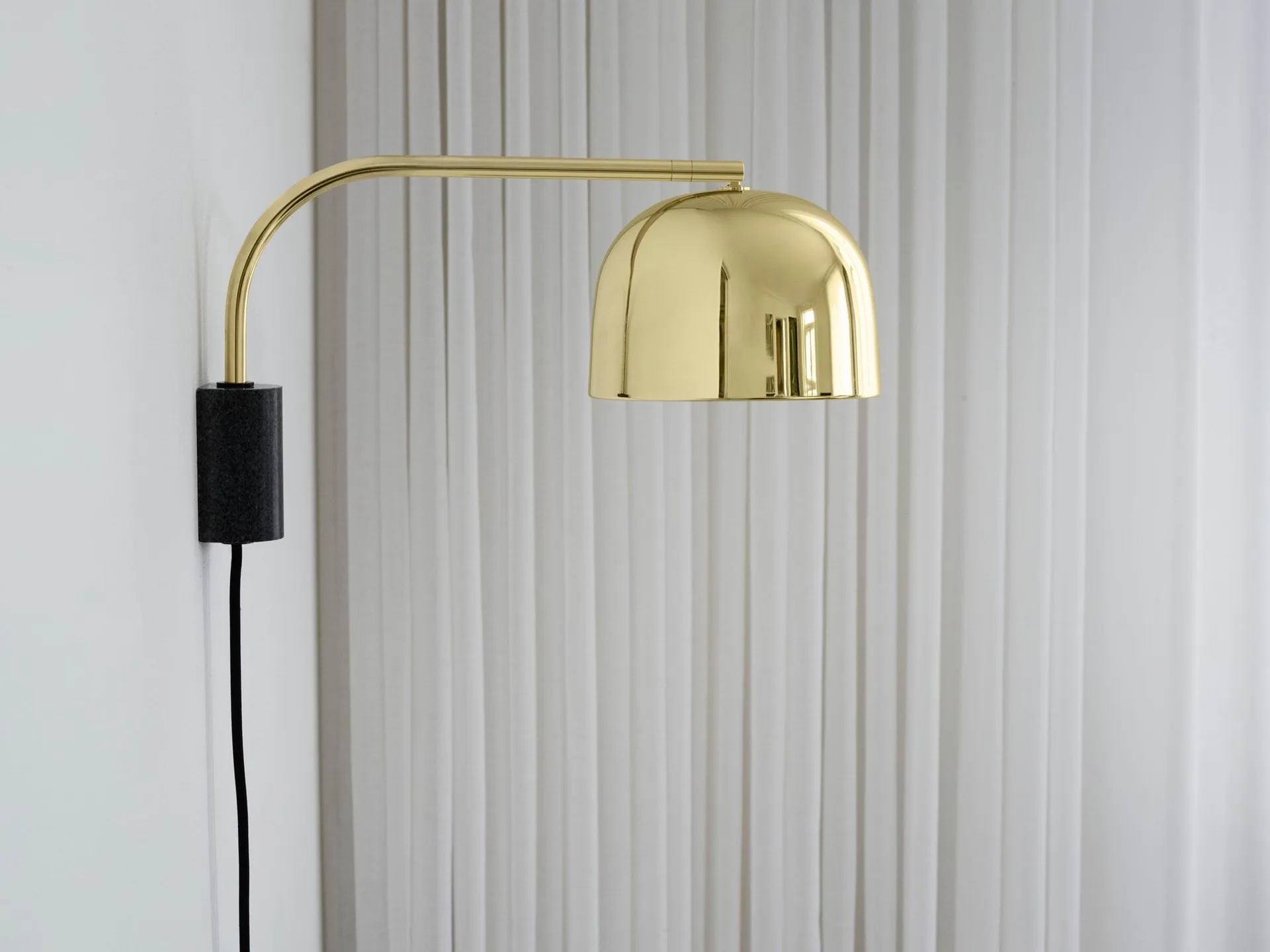 Grant wall lamp, Brass, small- steel, granite Normann Copenhagen