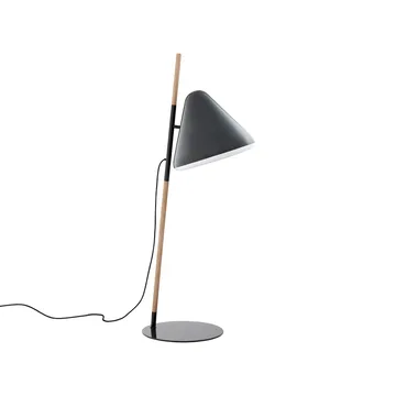 Hello floor lamp - Grey, beech legs - Normann Copenhagen