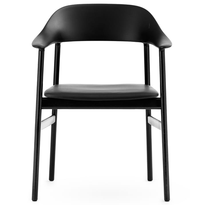 Herit chair arm rest & leather upholstery black oak - Black - Normann Copenhagen