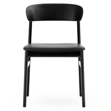 Herit chair leather-black oak - black - Normann Copenhagen