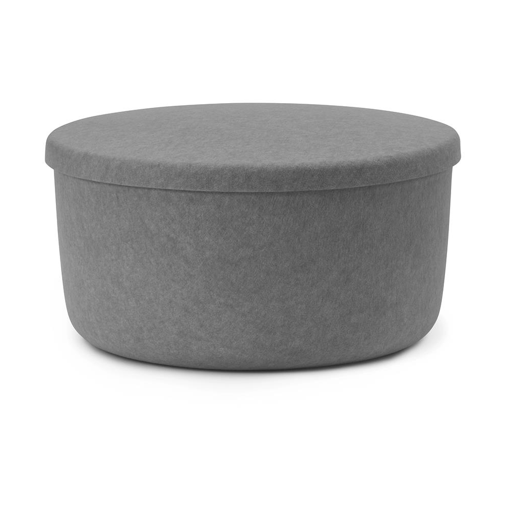 Normann Copenhagen Hide Storage large ottoman Grey | Scandinavian Design | Sitting poufs | Grey