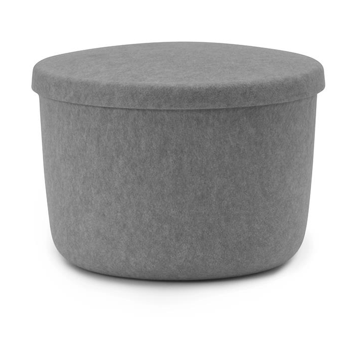 Normann Copenhagen Hide Storage small ottoman Grey | Scandinavian Design | Sitting poufs | Grey