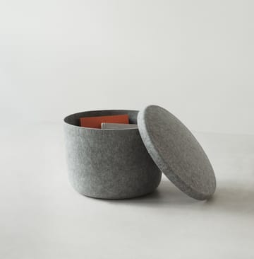 Hide Storage small ottoman - Grey - Normann Copenhagen