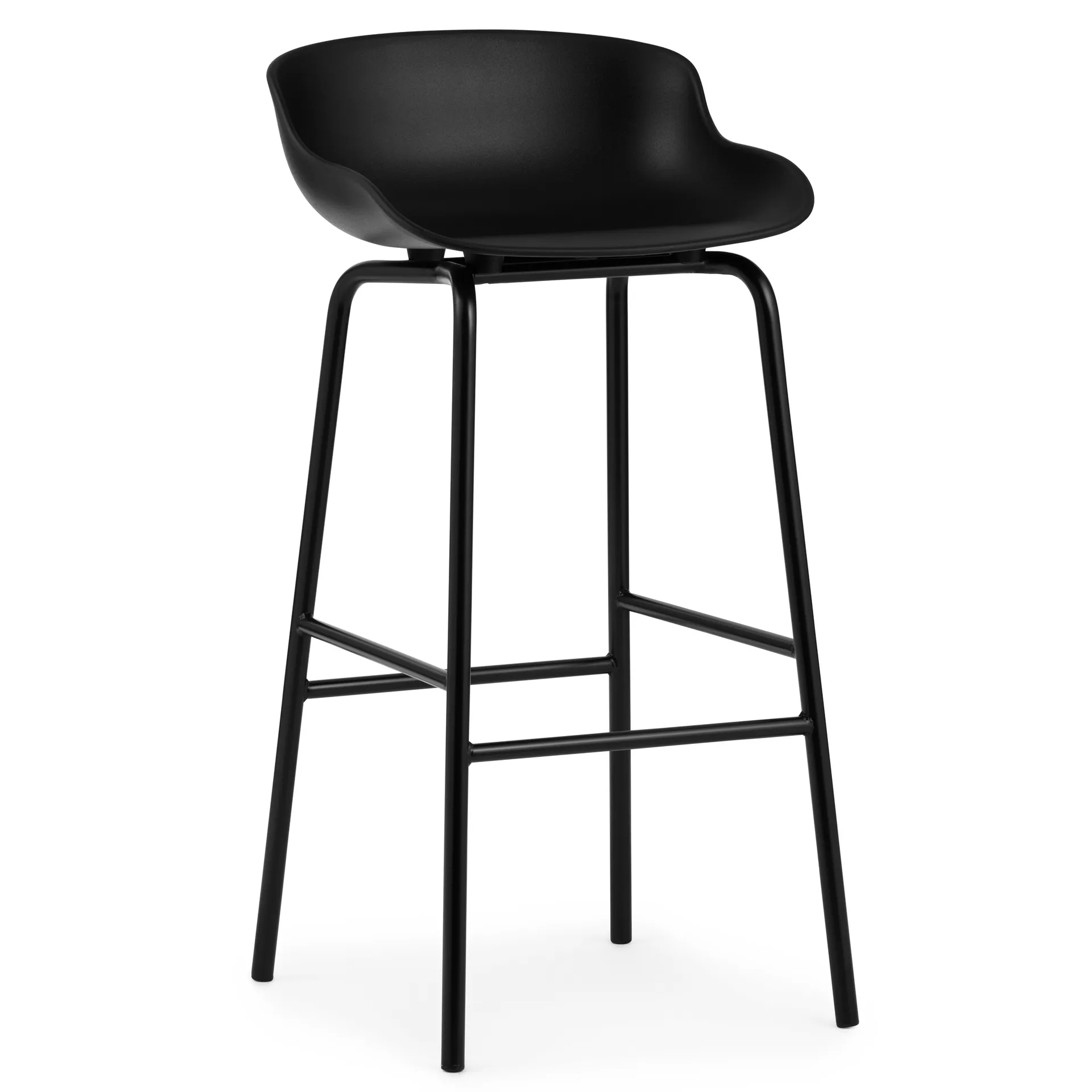 Hyg barstool metal legs 75 cm, Black Normann Copenhagen