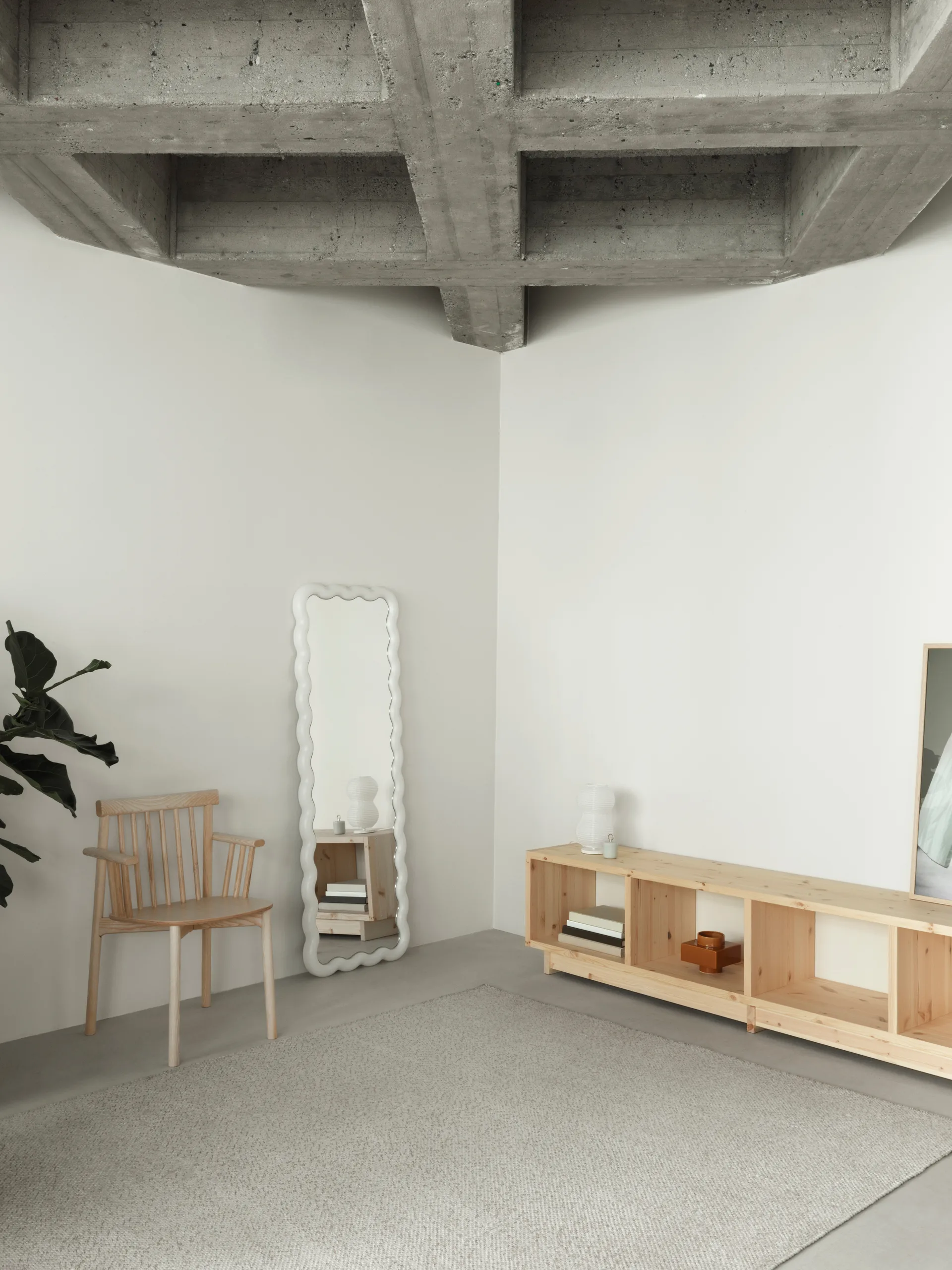 Illu mirror 160x55 cm, White Normann Copenhagen