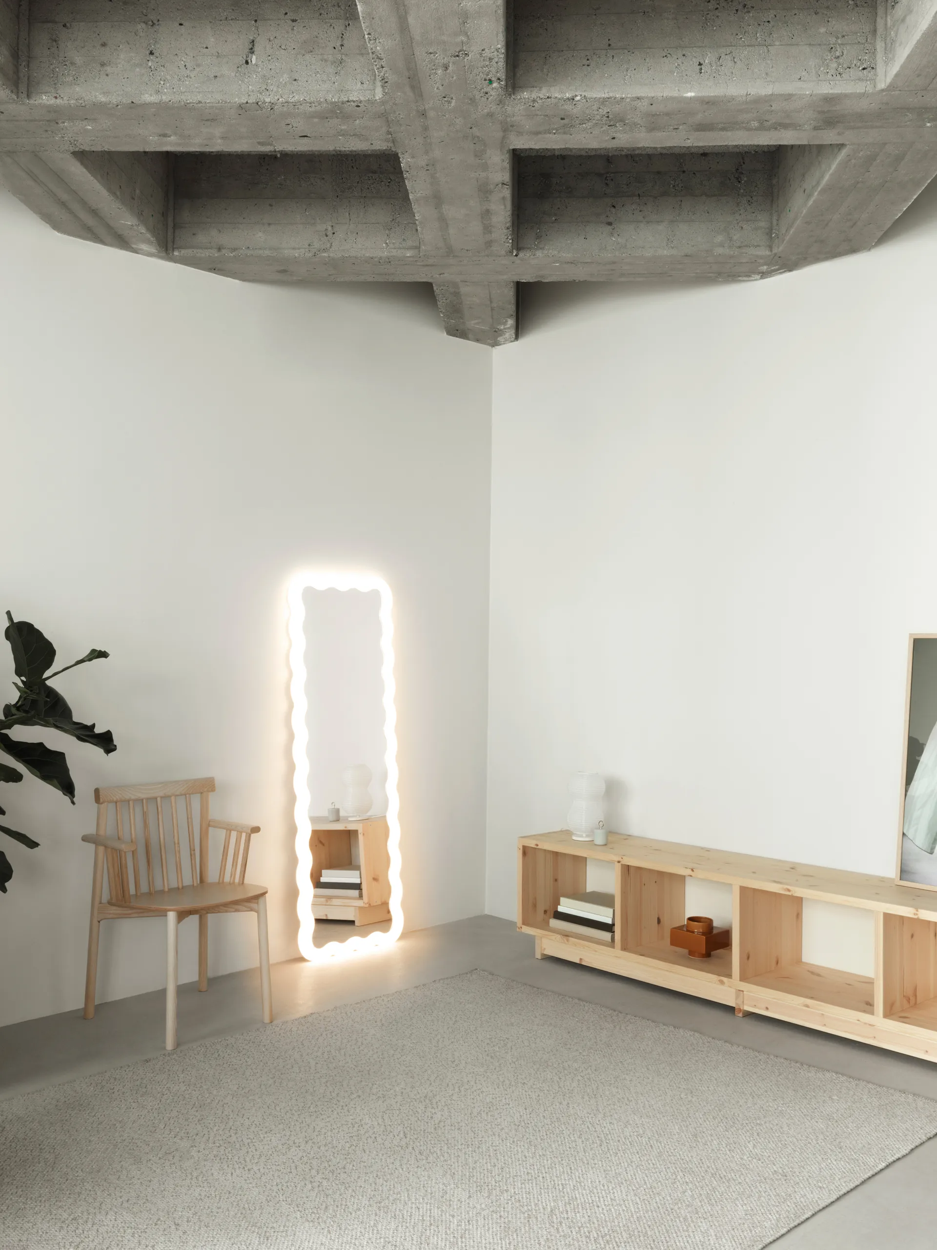 Illu mirror 160x55 cm, White Normann Copenhagen