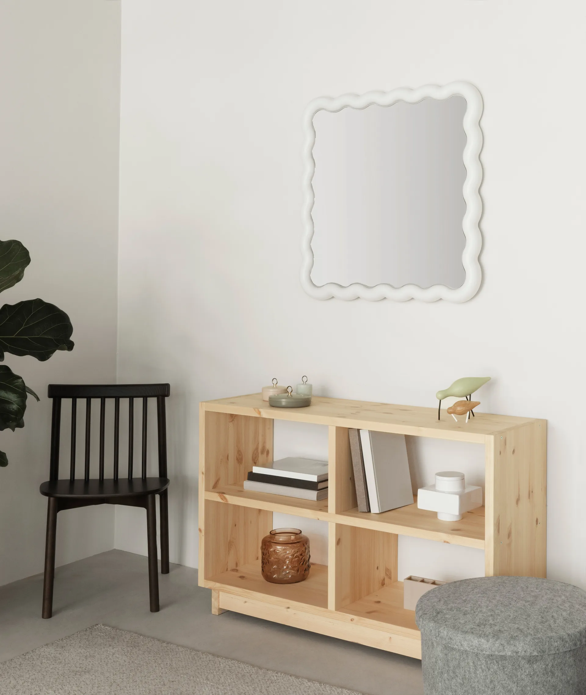 Illu mirror 80x80 cm, White Normann Copenhagen