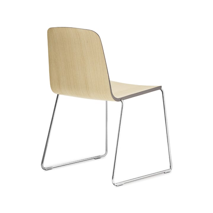 Just chair - Ash, veneer, black edge, black metal stand - Normann Copenhagen