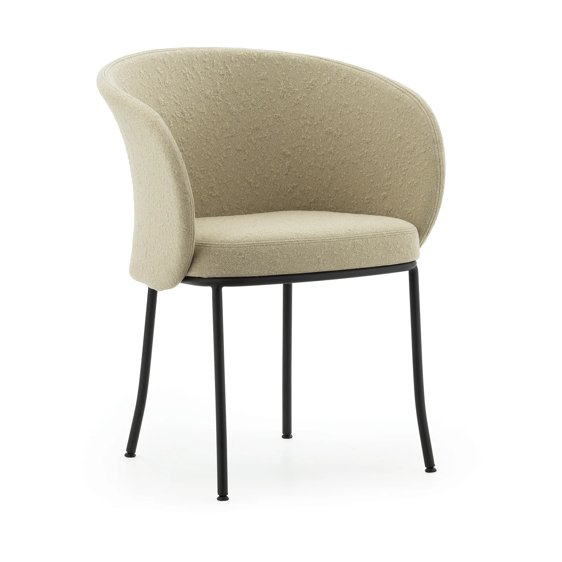 Knit armchair, Sand-black steel Normann Copenhagen