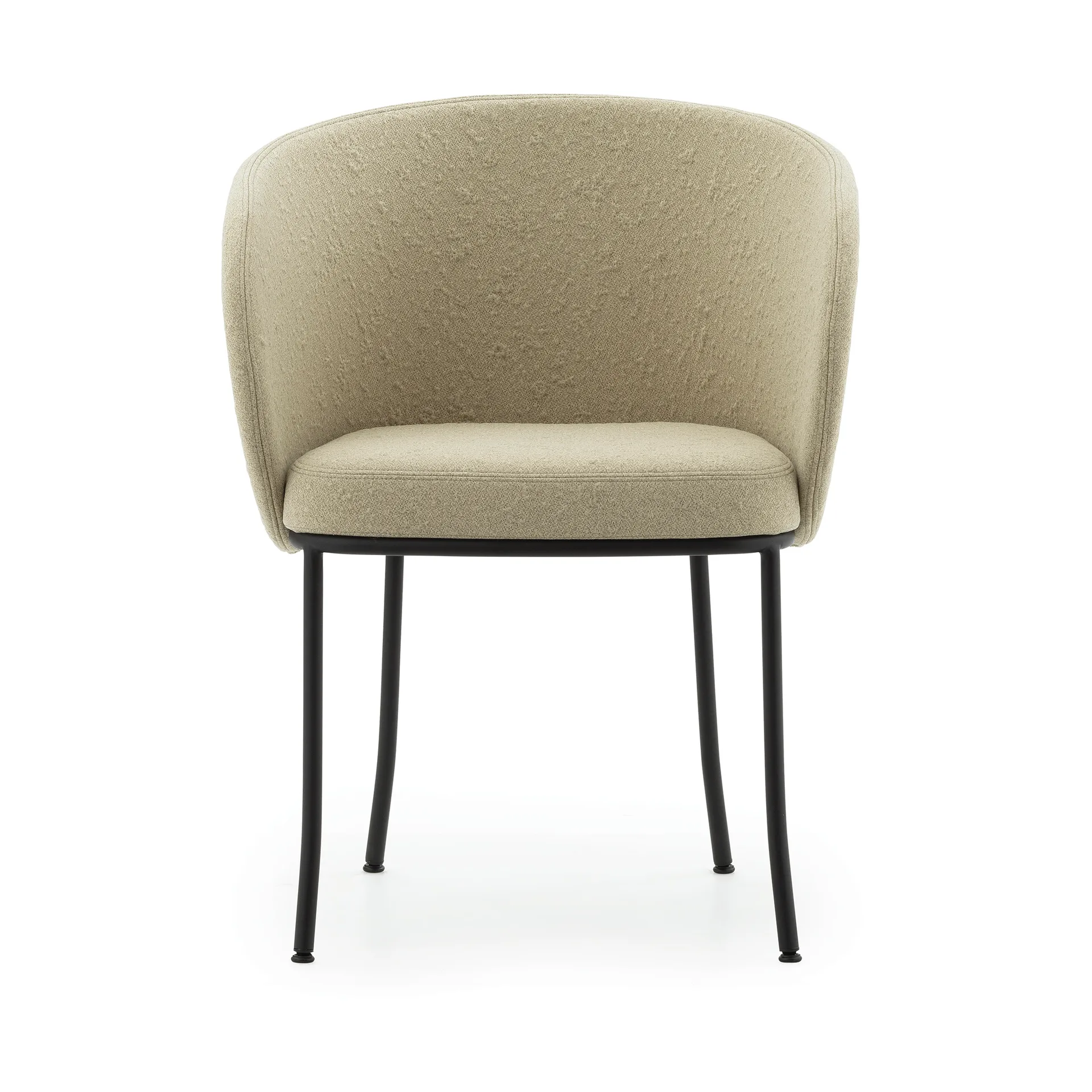 Knit armchair, Sand-black steel Normann Copenhagen