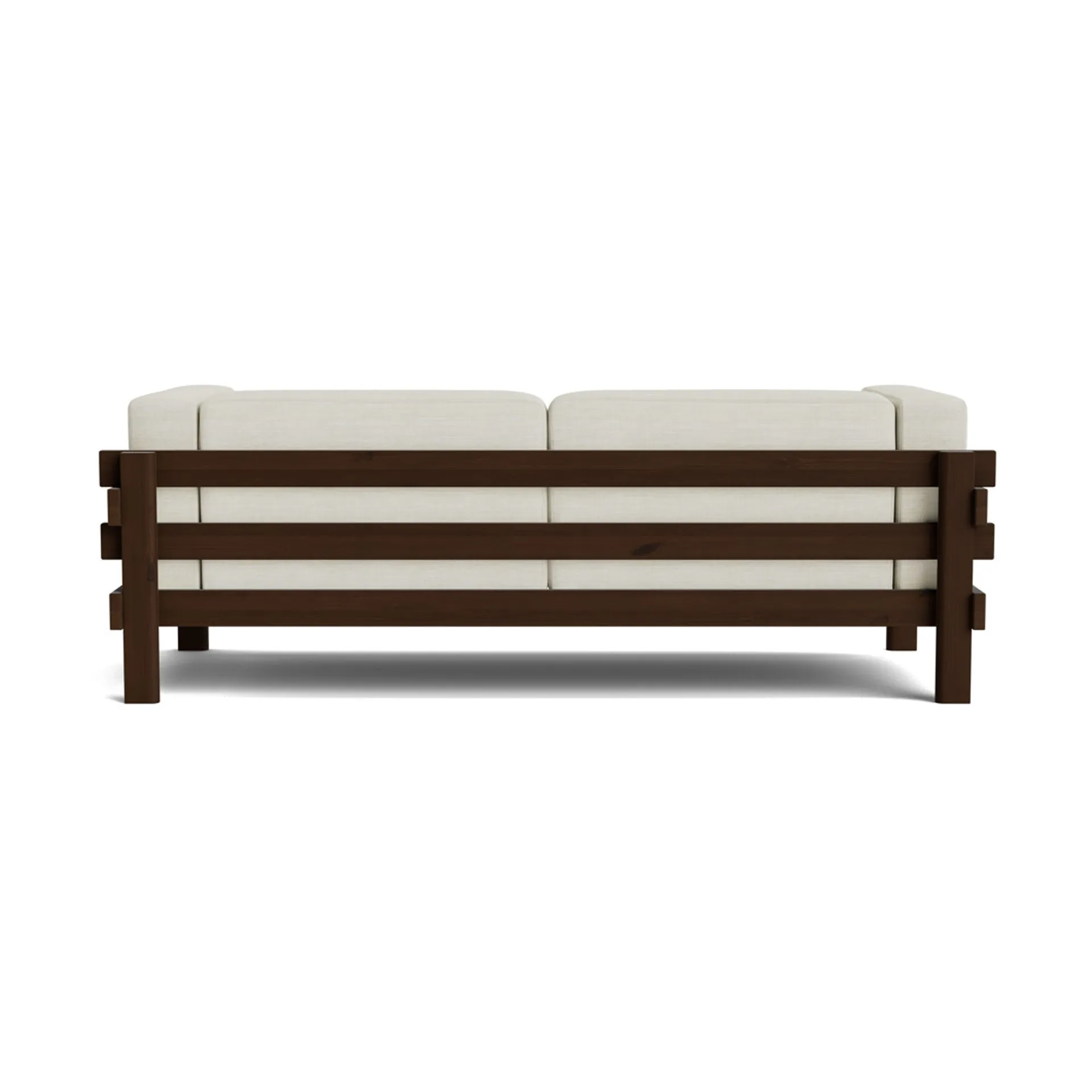 Kube sofa, Brown-lacquered pine-fabric Remix 223 Beige, 220 cm Normann Copenhagen