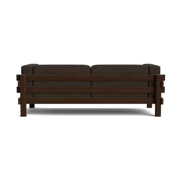 Kube sofa - Brown-lacquered pine–Remix 356 Brown fabric, 220 cm - Normann Copenhagen