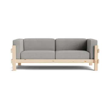 Kube sofa - Lacquered pine-fabric Remix 143 Grey, 220 cm - Normann Copenhagen