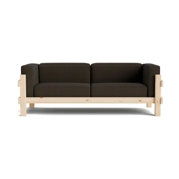 Kube sofa - Lacquered pine-fabric Remix 356 Brown, 220 cm - Normann Copenhagen