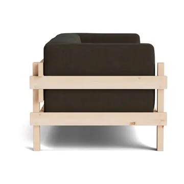 Kube sofa - Lacquered pine-fabric Remix 356 Brown, 220 cm - Normann Copenhagen