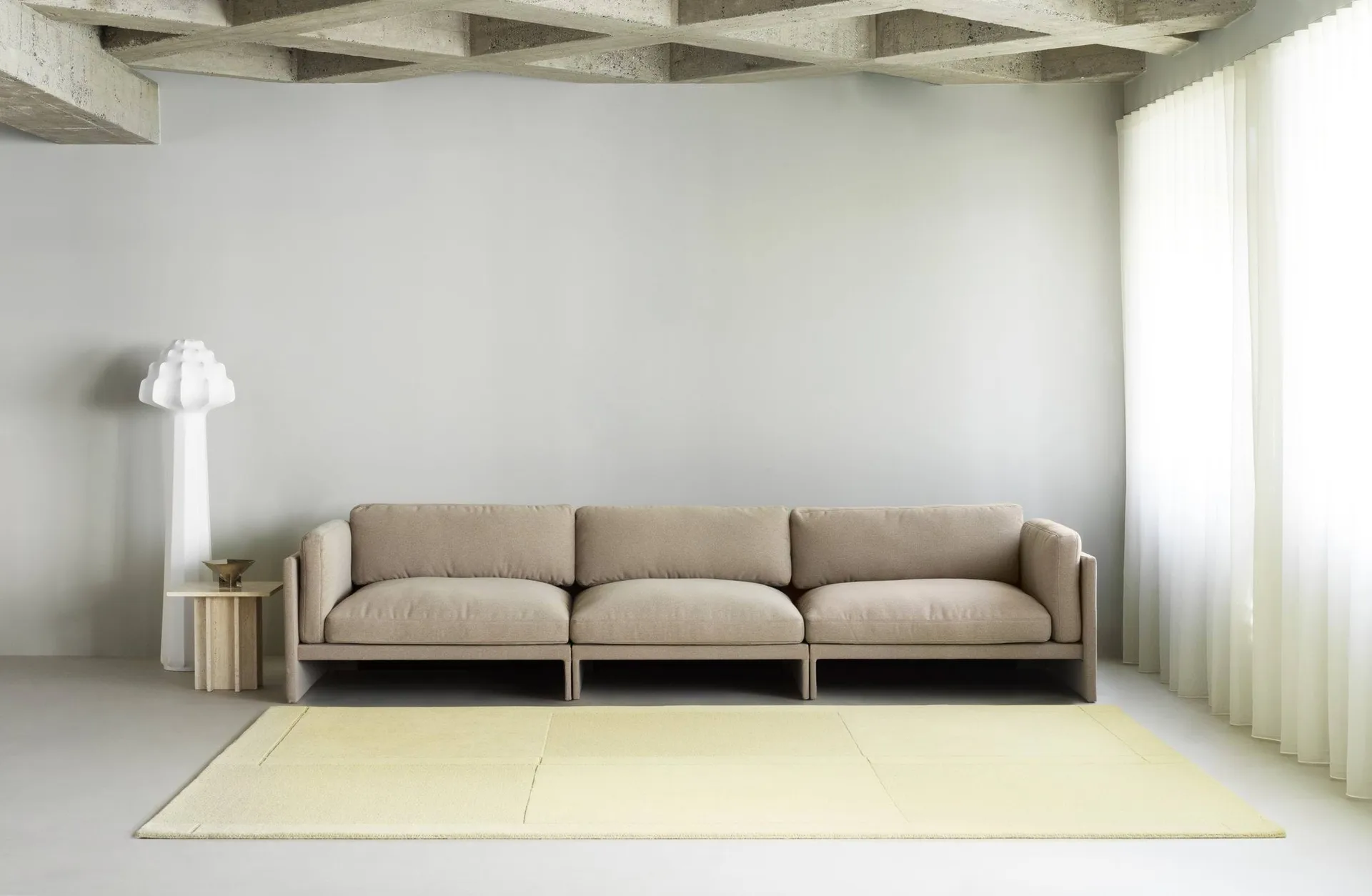 Level wool rug, Light yellow, 170x240 cm Normann Copenhagen