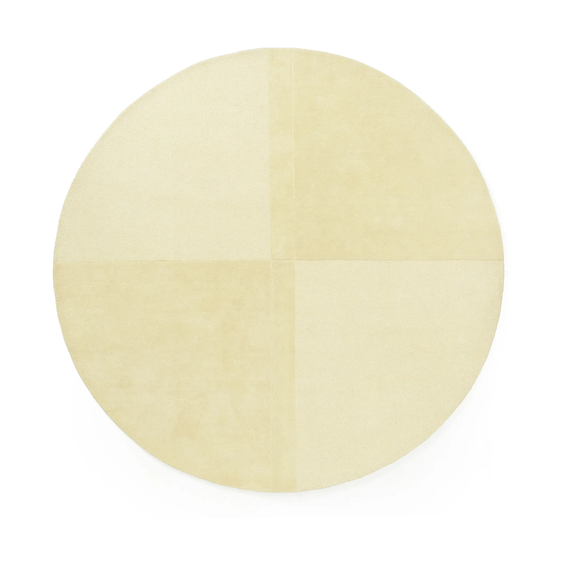 Level wool rug round, Light yellow, Ø280 cm Normann Copenhagen
