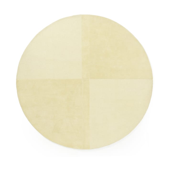 Level wool rug round - Light yellow, Ø280 cm - Normann Copenhagen