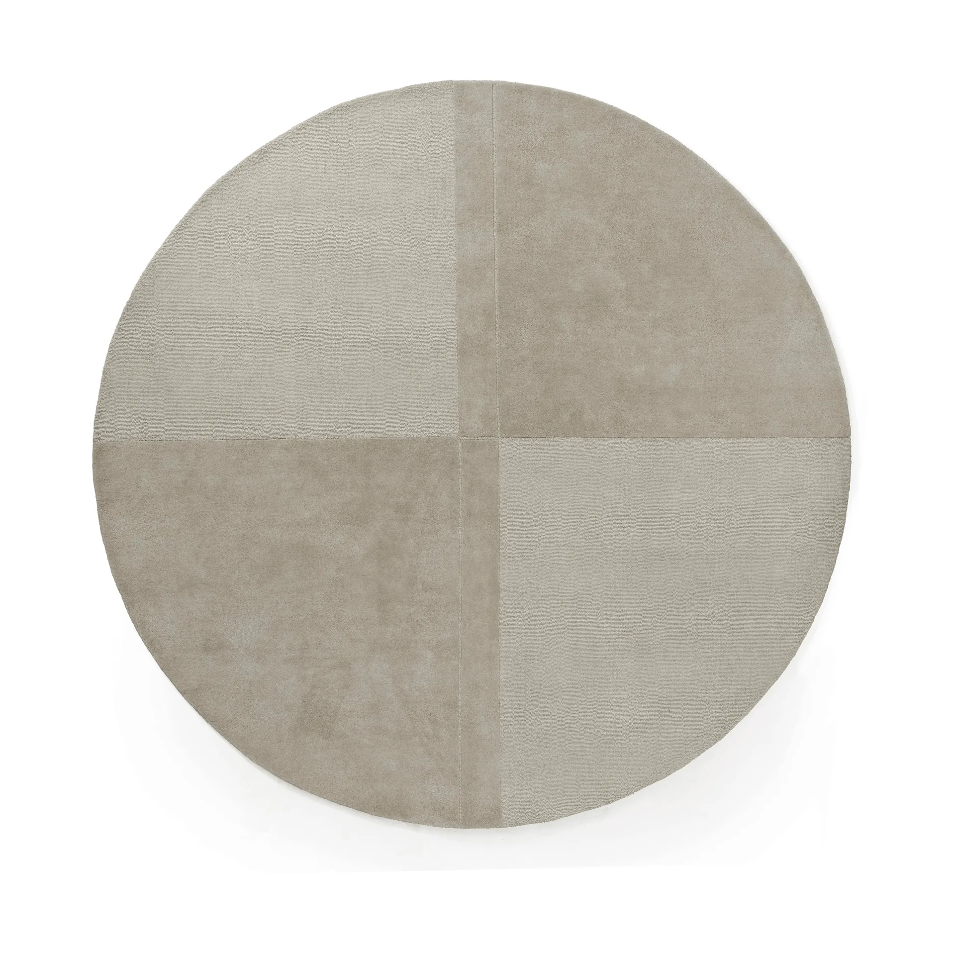 Level wool rug round, Warm grey, Ø280 cm Normann Copenhagen
