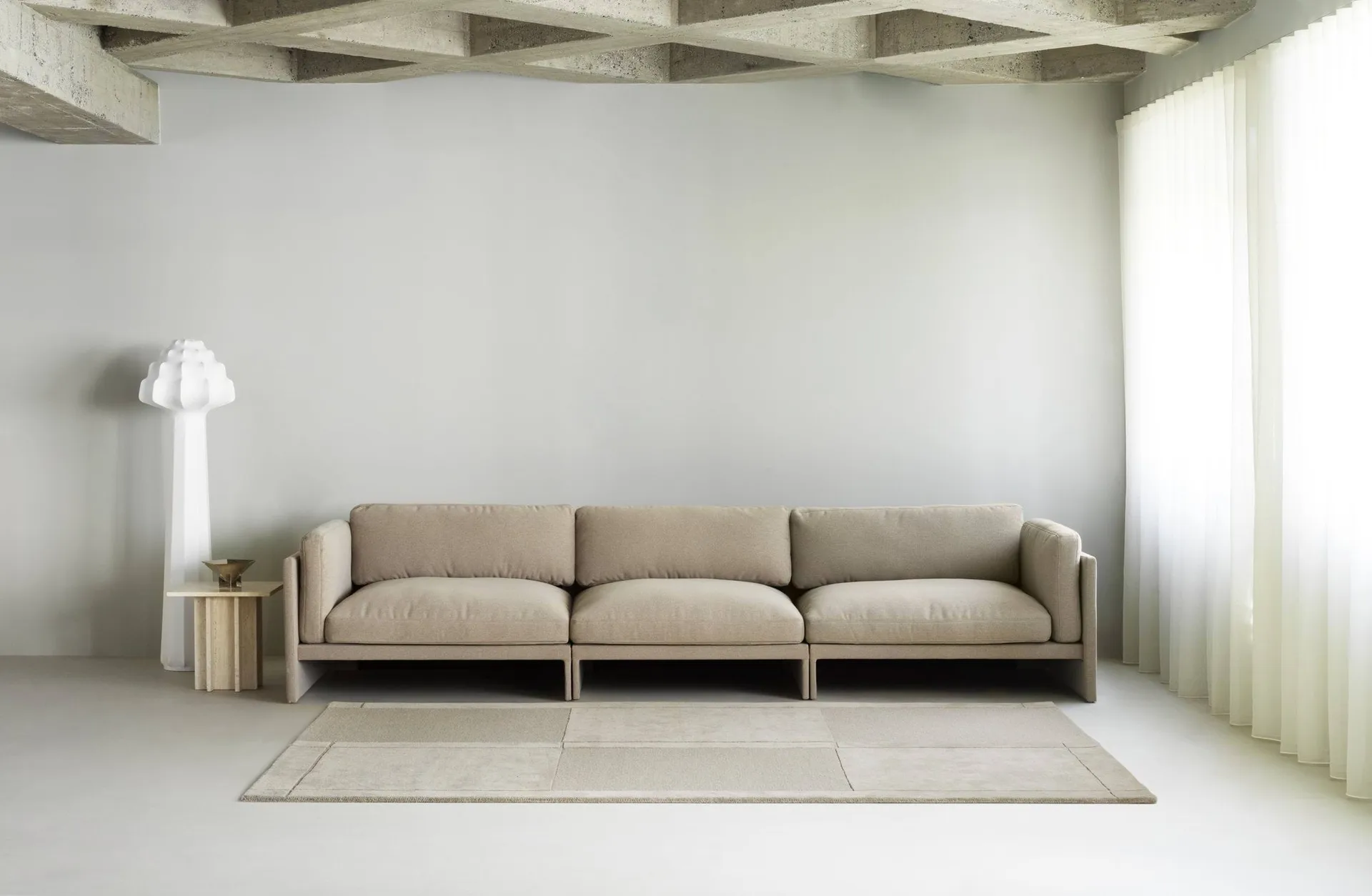 Level wool rug, Warm grey, 200x300 cm Normann Copenhagen