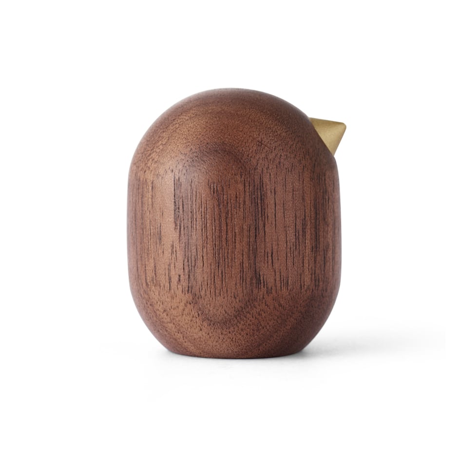 Normann Copenhagen Little Bird figure walnut 4.5 cm