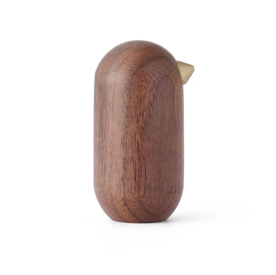 Normann Copenhagen Little Bird figure walnut 5 cm