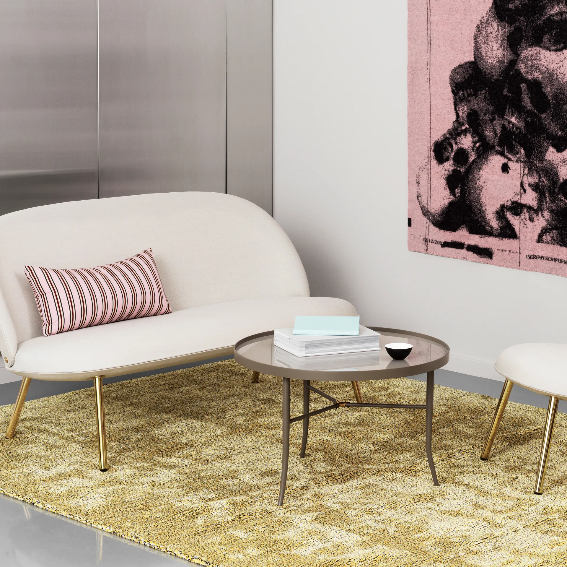 Lug table Ø68 cm, grey Normann Copenhagen