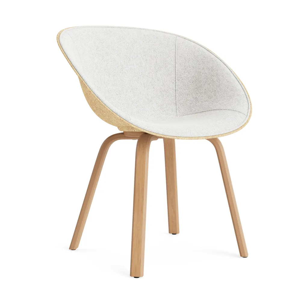 Mat Armchair armchair front upholstered, Hallingdal 110-hemp-beech Normann Copenhagen