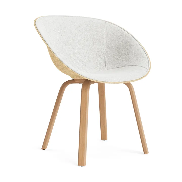 Mat Armchair armchair front upholstered - Hallingdal 110-hemp-beech - Normann Copenhagen