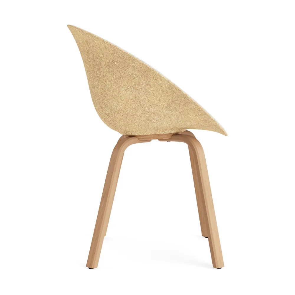 Mat Armchair armchair front upholstered, Hallingdal 110-hemp-beech Normann Copenhagen