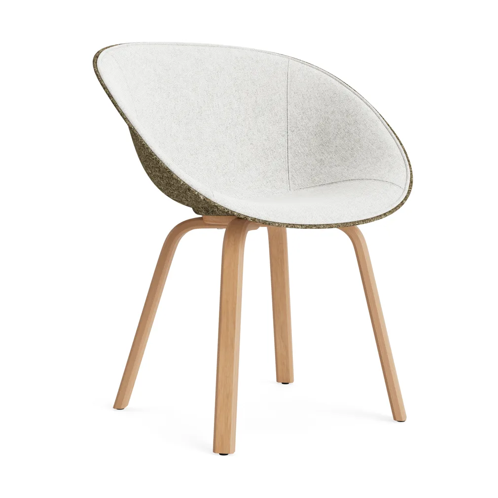 Mat Armchair armchair front upholstered, Hallingdal 110-seaweed-beech Normann Copenhagen