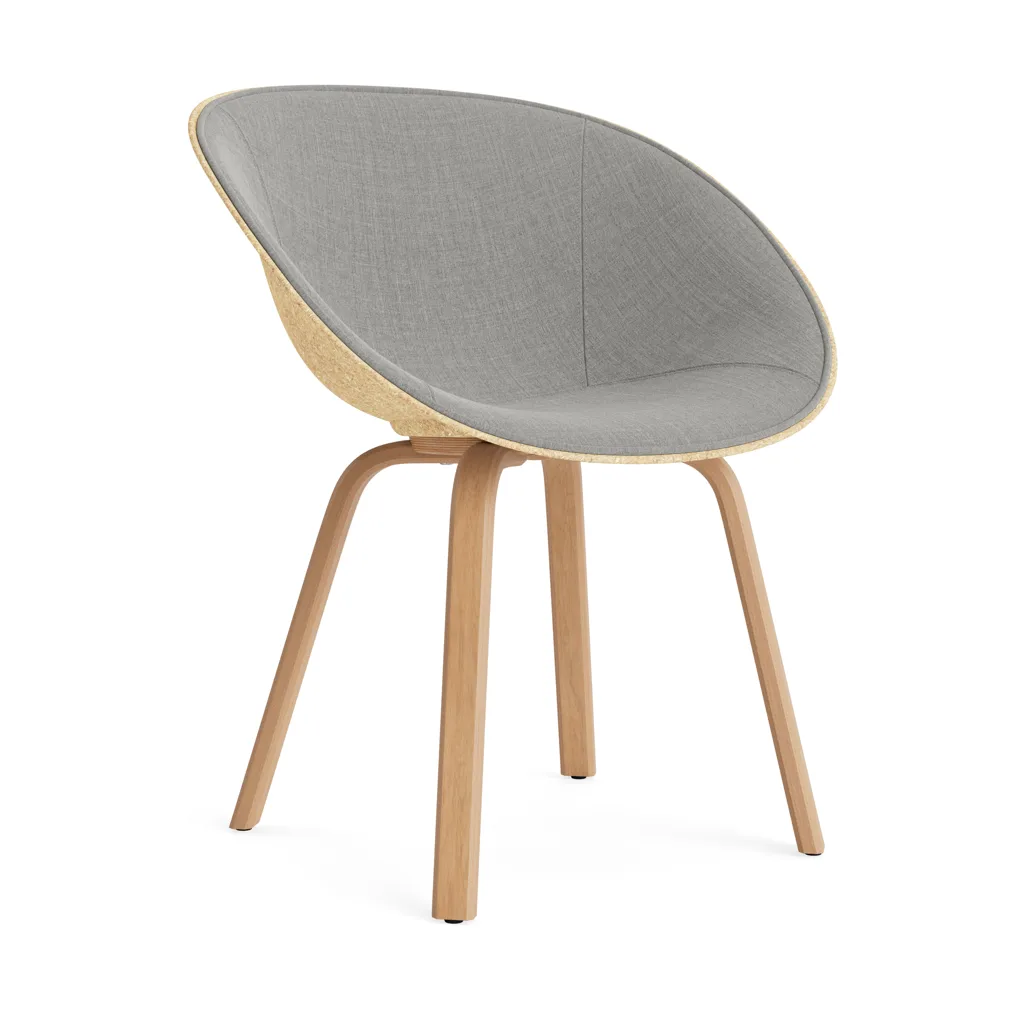Mat Armchair armchair front upholstered, Remix 133-hemp-beech Normann Copenhagen